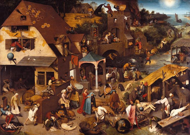 BRUEGEL, Pieter the Elder Netherlandish Proverbs (mk08)